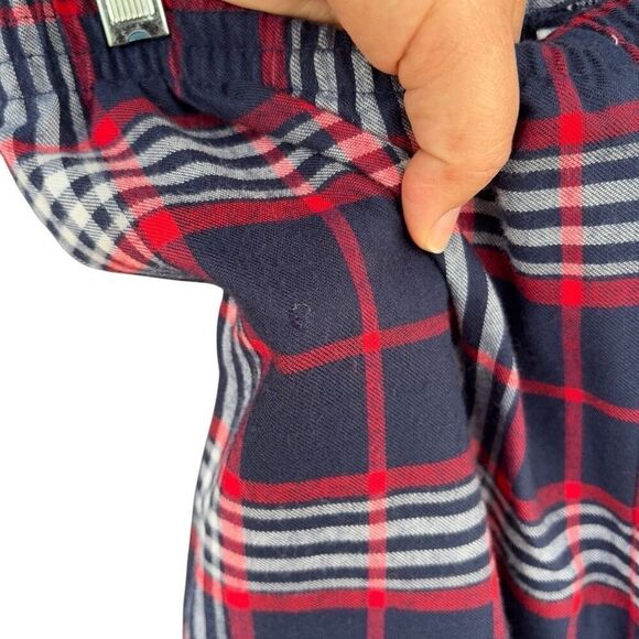 Gap Kids Set of 2 Pajama Kids Size 10 Flame Resistant Navy Blue Red White Plaid - Picture 7 of 8